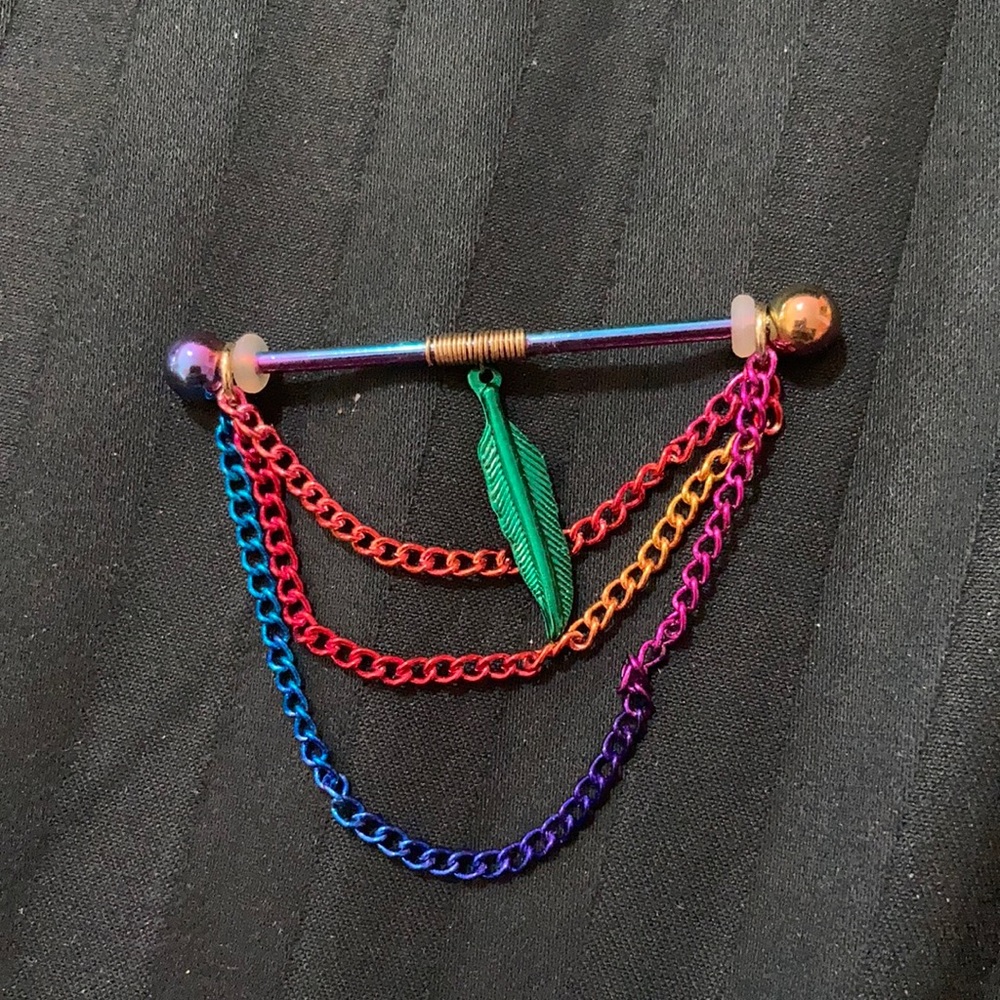 Rainbow Feather Industrial Bar